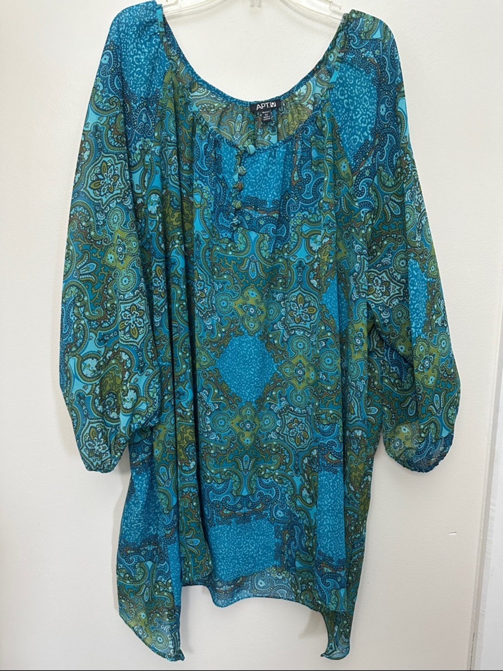 Apt 9 Women's 3X, Sheer blouse; ECU